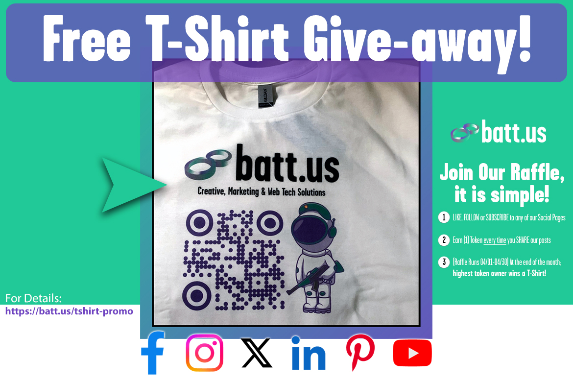 Free T Shirt Give Away batt marketing agency