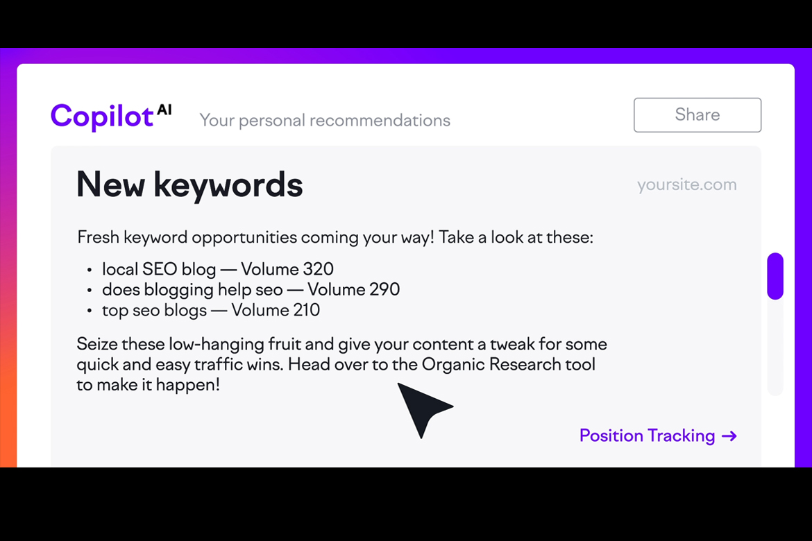 copilot ai assistant search engine marketing tool