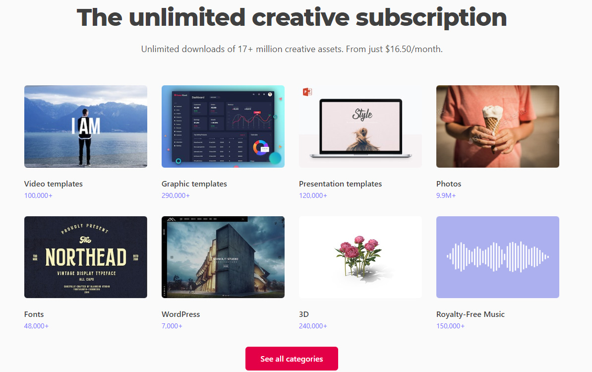 batt.us Marketing Agency Envato Elements Unlimited Subsription