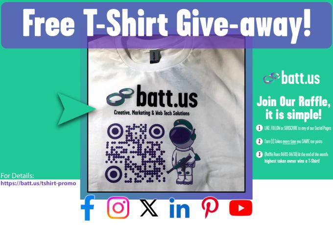 Free T Shirt Give Away batt marketing agency